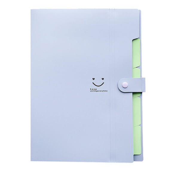 Wovilon PP 5 Pockets A4 File Organizer, Purple