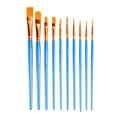 thumbnail image 1 of Wovilon Paint Brushes Set, Round Pointed Tip Paintbrushes Nylon Hair Artist Acrylic Paint Brushes For Acrylic Oil Watercolor, Face Nail Art, Miniature Detailing And Rock Painting, Blue, 1 of 2