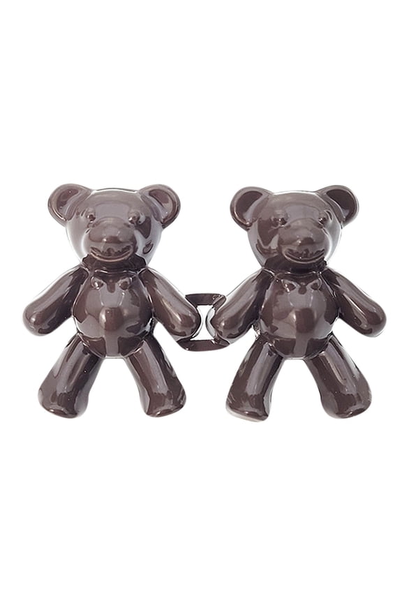 Paper Clip Holder Cute Bear No-Sew Waist Button, Jean Buttons Pins For Loose Jeans Waist Button, No Sewing Required, Waist Tighten Metal Waist Button Pin For Jeans