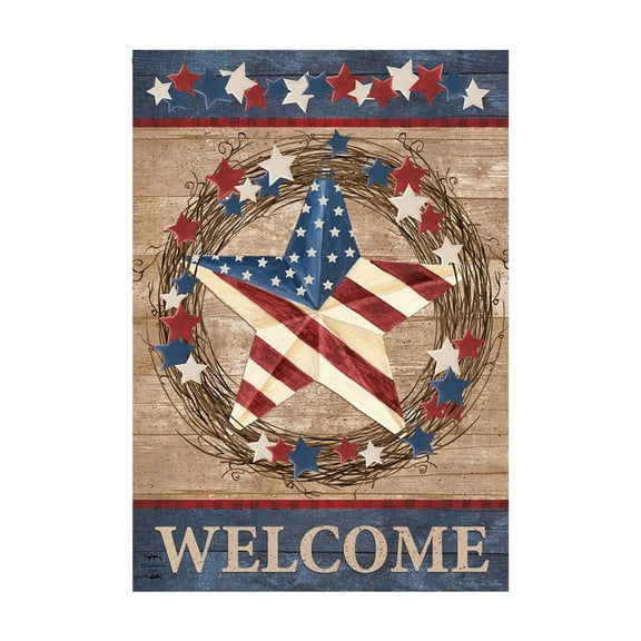 Wovilon Patriotic Garden Flag Double Sided USA Flag USA 4th July Independence Day Home Farmhouses Decor 12x18 Inch