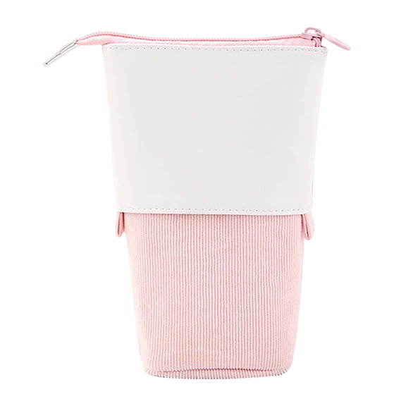 Wovilon Pencil Case Down Pull Pencil Case Creative Retractable Pencil Case Stationery Storage Bag Cute Pen Holder Bags For File
