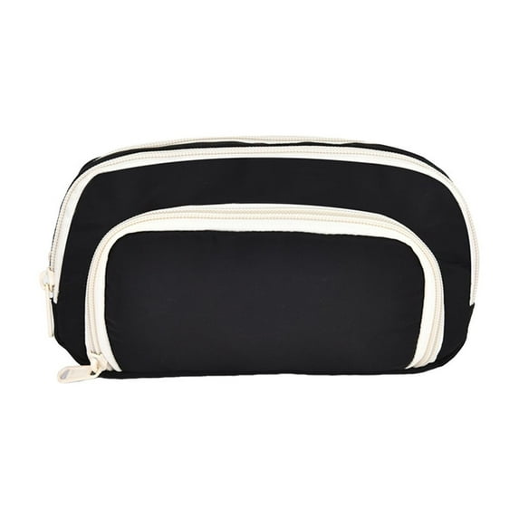 Wovilon Pencil Case Large Capacity Multiple Compartment Pen Stationery Organizer Cosmetic Bag Elegant Appearance For Home