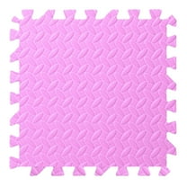Wovilon Pink Plastic Foam Indoor Puzzle Play Mat, 11.81"x11.81"