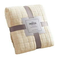 Wovilon Plaid Solid Color Flannel Blanket Couch Blanket Lap Blanket Kids Blanket Car Blanket Small Blanket 150cm X 100cm