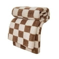 thumbnail image 1 of Wovilon Plain Color Flannel Blanket For Winter Warm Velvet Conditioning Blanket Picnic Blanket Aviation Leg Blanket 70x100cm, 1 of 9