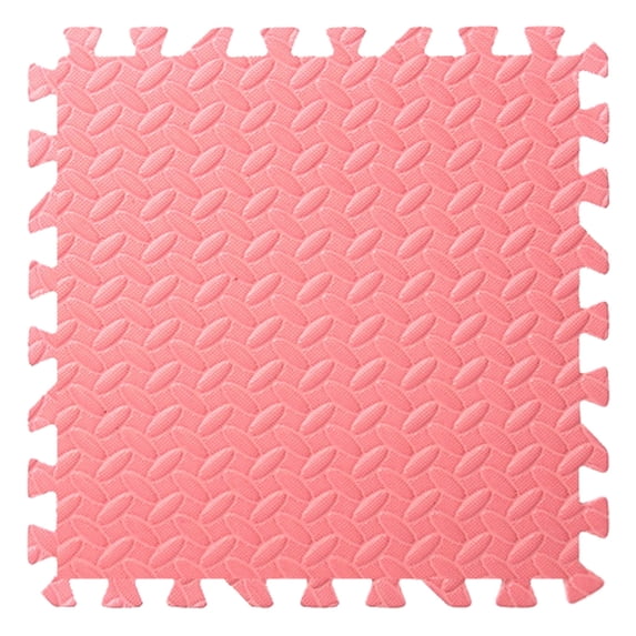 Wovilon Plastic Foam Floor Mat 11.81Inch Square Puzzle Eco-Friendly Carpet Foam Play Mat Foam Floor Tiles Kids Play Mat - Rose Red