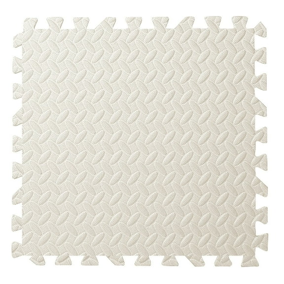 Wovilon Plastic Foam Floor Mat 11.81Inch Square Puzzle Eco-Friendly Carpet Foam Play Mat Foam Floor Tiles Kids Play Mat - White