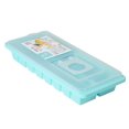 thumbnail image 1 of Wovilon Plastic Ice Cube Tray, Easy-Release & Flexible 16-Ice Cube Trays with Spill-Resistant Removable Lid, Stackable Ice Trays with Covers for Freezer, Cocktail - Blue, 1 of 6
