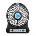 thumbnail image 1 of Wovilon Portable Rechargeable LED Light Fan, Cooler Mini Desk USB 18650 Battery Fan For Office Bedroom Table Outdoor, 1 of 9