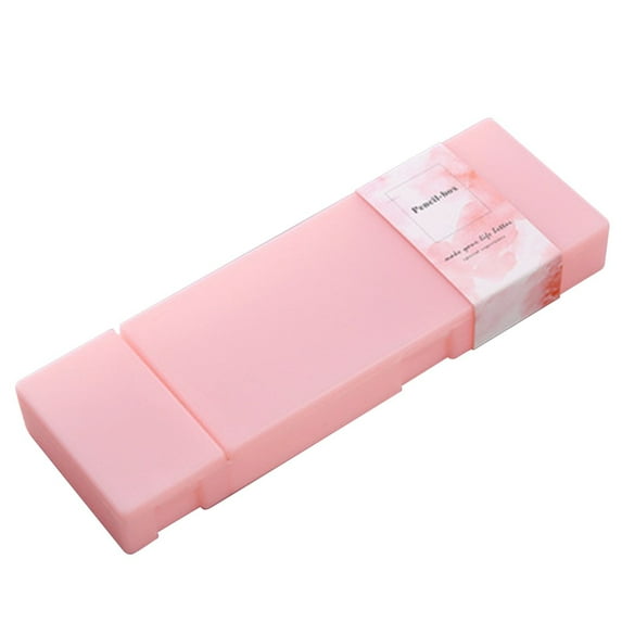 Wovilon Pure Color Personality Macaron Color Stationery Box Creative Candy Color Student Pencil Case Office Supplies Office Stationery