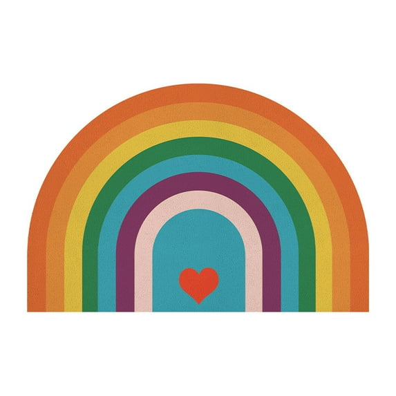 Wovilon Rainbows Decorate Mat - Front Door Mat - Bath Rug Super Absorbent Quick Dry - Rubber Backing Non Slip Washable Bathroom Floor Mats - 16x24 IN