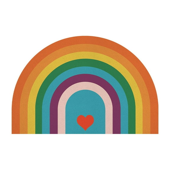 Wovilon Rainbows Decorate Mat - Front Door Mat - Bath Rug Super Absorbent Quick Dry - Rubber Backing Non Slip Washable Bathroom Floor Mats - 16x24 IN