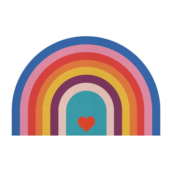 Wovilon Rainbows Decorate Mat - Front Door Mat - Bath Rug Super Absorbent Quick Dry - Rubber Backing Non Slip Washable Bathroom Floor Mats - 16x24 IN