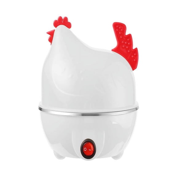 Wovilon Rapid Mini Egg Cooker, 7-Egg Capacity Electric Maker for Hard Boiled, Soft, Poached Eggs, BPA-Free, 350W