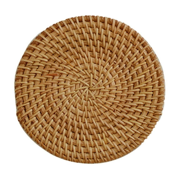 Wovilon Rattan Woven Mat Multiple Sizes Can Be Used Can Be Used As Pot Holders Effective Heat Insulation Protection Of Home Desktop Antibacteri