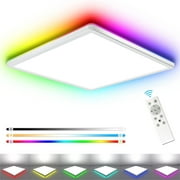 Wovilon Recessed Led Ceiling Light With Rgb Backlight 24W 3000K-6000K Dimmable Rgb Backlight Ceiling Light Floor Lamp For Living Room Desk Lamp