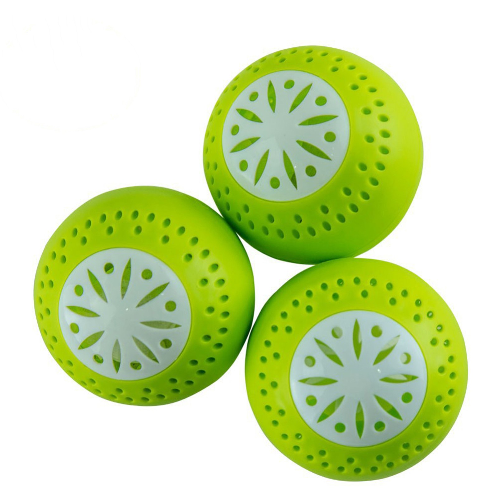 Wovilon Refrigerators 3-Piece Set Of Food Preservation Balls, Refrigerator Deodorizer Green