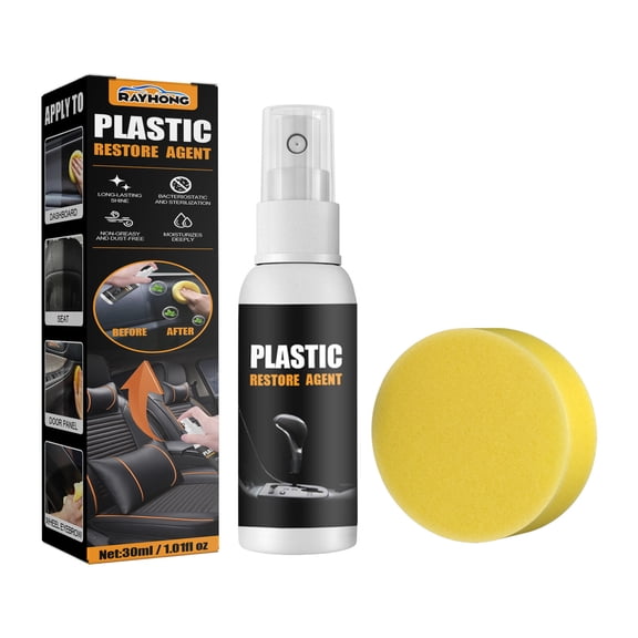 Wovilon Refurbishment Agent for Automotive Plastic Parts Waxing, Maintenance, Glazing, Decontamination and Cleaning Of The Interior Of The Dashboard 30Ml
