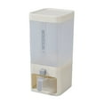thumbnail image 1 of Wovilon Rice Dispenser Large Grain Container Storage with Lid, Measuring Cylinder Household Cereal Dispenser Bucket for Kitchen Soybean Corn, 12.4" x 5.9" x 5.5", White, 1 of 8