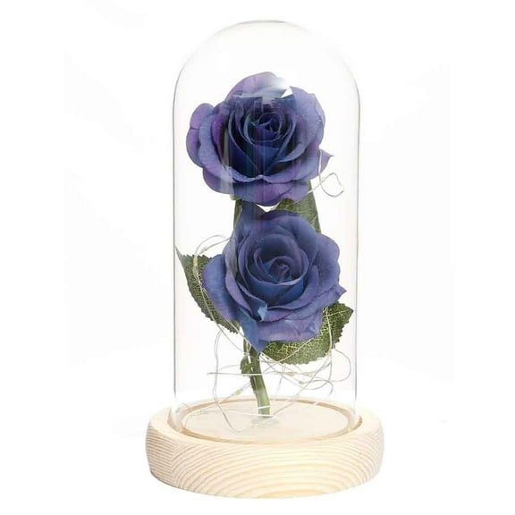 Wovilon Romantic Glass Rose Wedding Decoration Home Furnishing Holiday Gifts