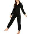 thumbnail image 1 of Wovilon Rossa Women's Warm Fleece Hooded Footed Zipper Pajamas Soft Adult Onesie Footie with Hood for Winter, 1 of 5