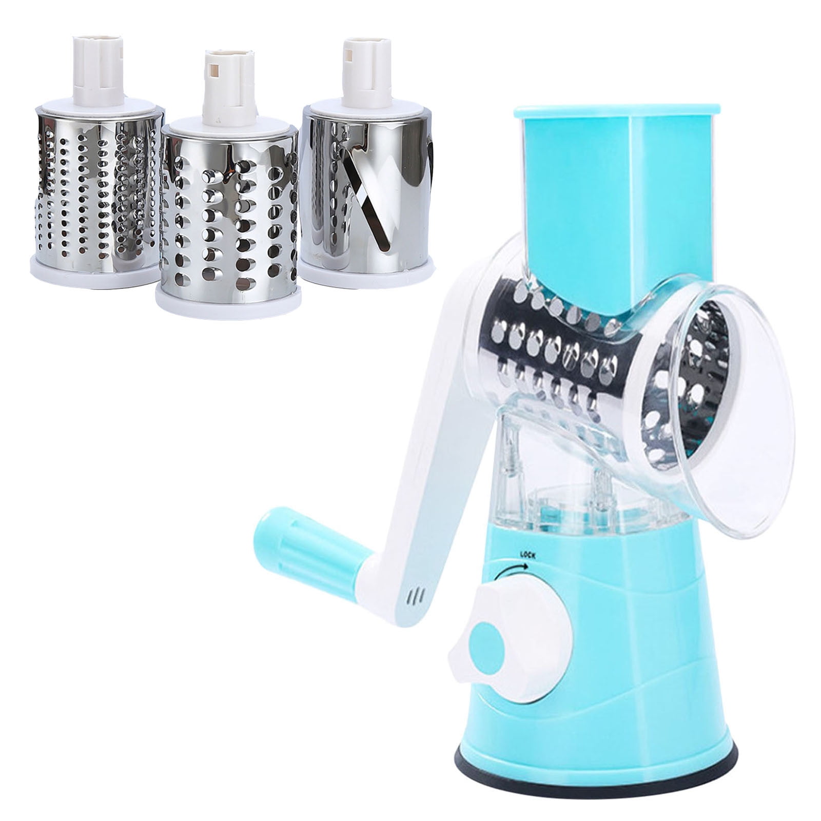Ourokhome Manual Rotary Cheese Grater, Kitchen Speed Round Tumbling Box  Shredder Drum Vegetable Slicer Nuts Grinder for Veggie, Potato, Cucumber