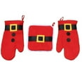 thumbnail image 1 of Wovilon Santa Claus Insulated Mitts And Insulated Pads Kitchen Baking Insulated Set Oven Flannel Insulated Mitts Insulated Pads Christmas Tree Ornaments With Lanyard, 1 of 6