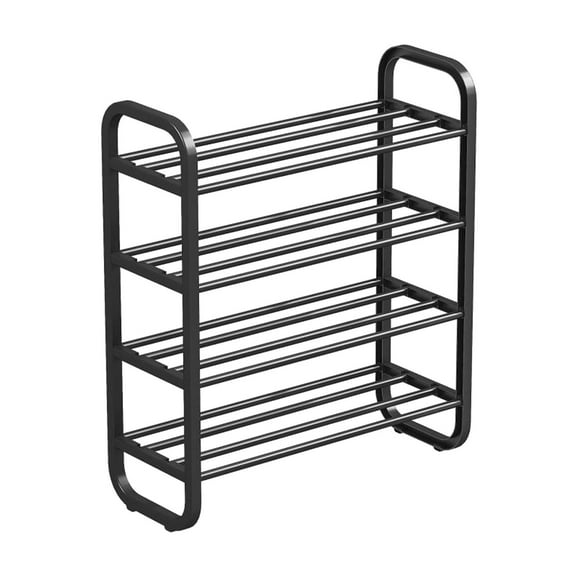 Wovilon Shoe Rack-Shoe Rack Storage Organizer With 4 Tiers Metal Shelves For Bedroom- Closet- Entry- Dorm Room