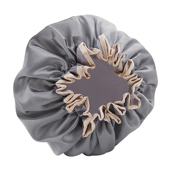 Wovilon Shower Caps for Women Reusable Waterproof, Women Shower Caps Reusable EVA Hair Cap for Shower Double Protection Layers Elastic, Medium Size