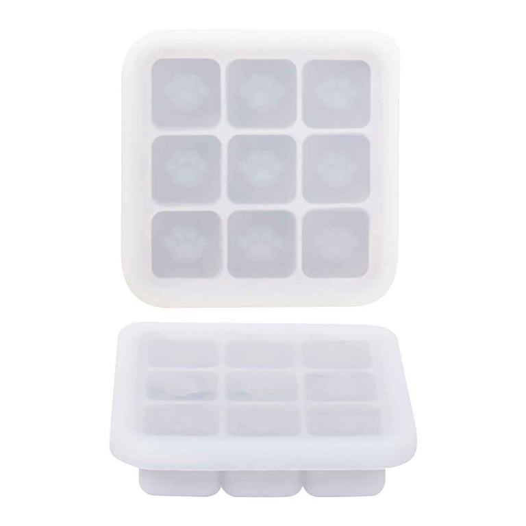 Wovilon Silicone Ice Cube Tray with Lid Cat Paw Print Mold Food Grade Ice  Mold, Set Of 9 Packs Reusable Cat Animal Paw Ice Candy Chocolate Baking Mold,  Oven, Freezer, Dishwasher Safe 