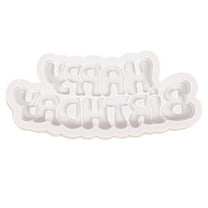 Wovilon Silicone Molds Cake Mold 3D Happy Birthday English Letter Mould Baking Happy Birthday Letter Mould Silicone Molds For Baking