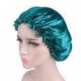 thumbnail image 1 of Wovilon Silk Night Cap, Reusable Satin Cap For Women To Protect Their Hair, And Black Women'S Dry Cap Shower Cap For Women Shower Caps For Women Reusable Waterproof, 1 of 4