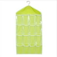 thumbnail image 1 of Wovilon Simple Houseware 16 Pockets Large Clear Pockets Over The Door Hanging Shoe Organizer, Green (20" x 15"), 1 of 6