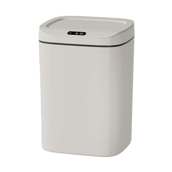 Wovilon Small Bathroom Trash Cans With Lids Motion Sensor Bathroom Trash Can 3 Gallon Automatic Adsorption Touchless Garbage Can White