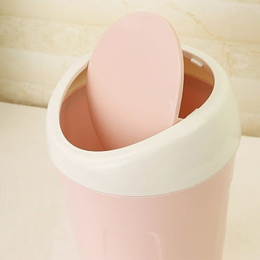 Wovilon Small Trash Can With Lid, Mini Desk Trash Can, Small Plastic Garbage Can For Countertop Coffee Bar Trash Bin Trash Can Bathroom Trash Can Kitchen Trash Can