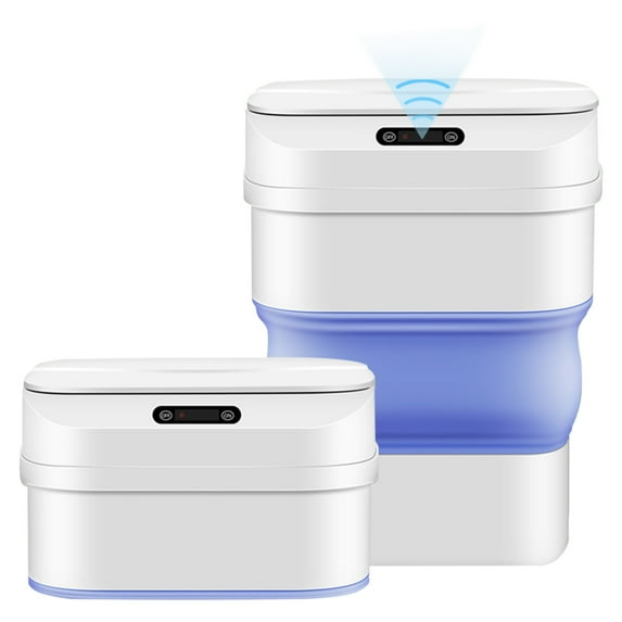 Wovilon Smart Scalable Trash Can With Automatic Lid, 8L/17.5L Touchless Wireless Intelligent Induction Dustbin,Portable Foldable Car Garbage Can