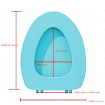 Wovilon Soft Elongated Vinyl Toilet Seat Soft Vinyl Cover With Comfort Foam Cushioning - Fits All Standard Size Fixtures - Easy To Install