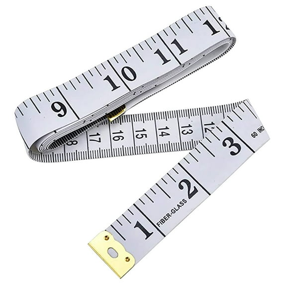 Wovilon Soft Tape Measure Double Scale Body Sewing Flexible Ruler for Weight Loss Medical Body Measurement Sewing Tailor Craft Vinyl Ruler, Has Centimetre Scale On Reverse Side 60-Inch