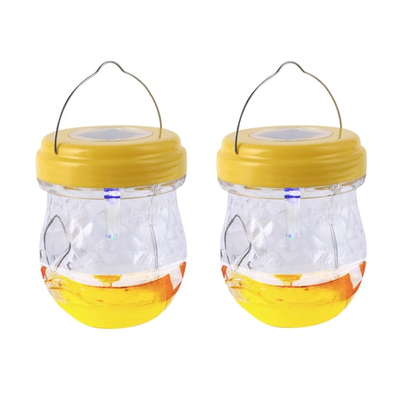 Wovilon Solar Bee Trap Drosophila Trap Outdoor Insect Trap Drosophila Trap Wasp Trap Home Defense Pest Control