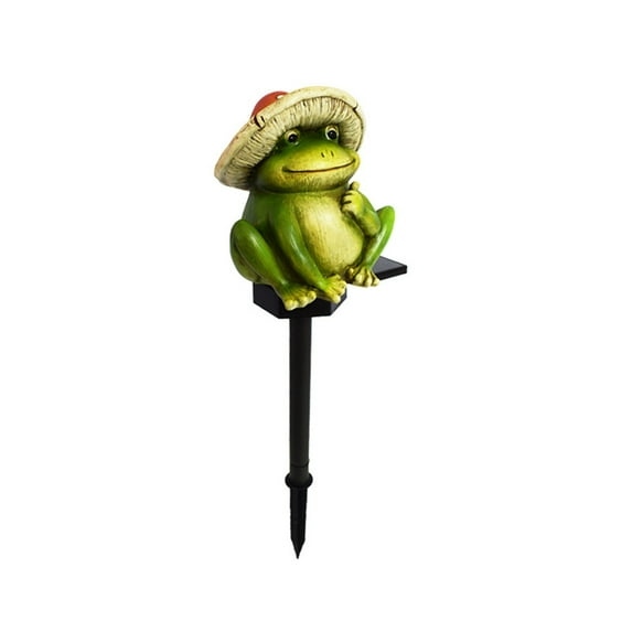 Wovilon Solar Frogs Garden Decor Light Outdoor Statue Solar Light Sculpture Lights Solar Frogs Pond Statues Cute Frogs Lights Funny Creatives Frogs For Yard Lawns Patio
