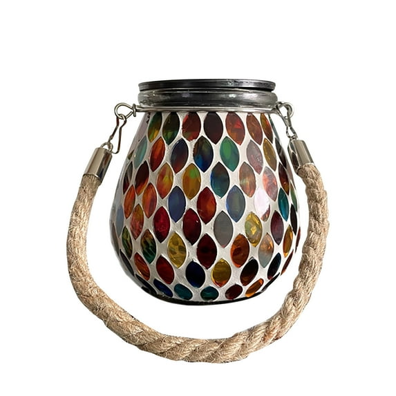 Wovilon Solar Mason Jar Lantern Light Hanging Ourdoor Waterproof Solar Lantern Lamp For Garden Yard Patio
