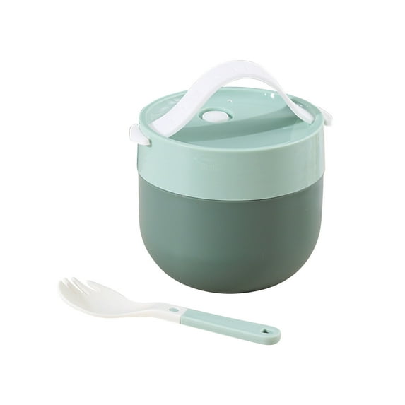 Wovilon Soup Spoons Rice Spoons Soup Cup Soup Bowl Breakfast Milk Cup Takeaway Portable Mini Soup Can Office Worker Cereal Cup