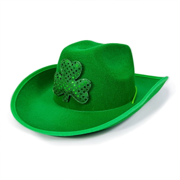 Wovilon St Patricks Day Hats With Light St Patrick's Day Green Velvet Top Hat Green St. Patricks Day Party Accessories Green Christmas Tree Topper Hat