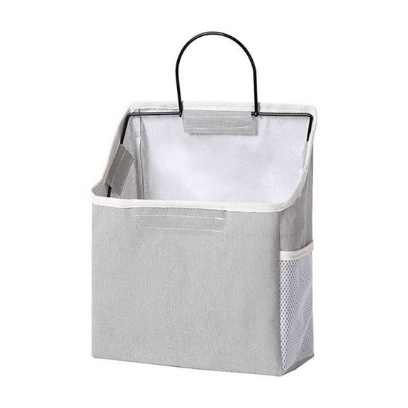 Wovilon Storage Bag Can Be Hung The Wall Small Organizer Storage Bag Wall Hanging Fabric Cotton Linen Bag