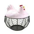 thumbnail image 1 of Wovilon Storage Bags Eggs Holder Basket Organizer Storage Ceramic Fruit Container Kitchen Hen Decor, 1 of 4