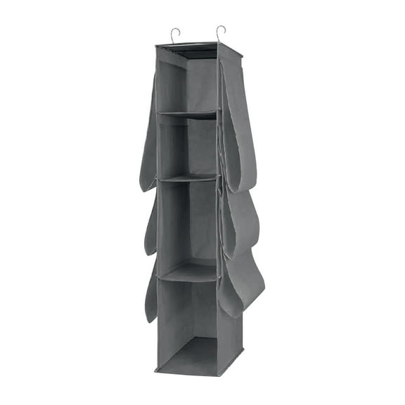 Wovilon Storage Bags Handbag Organizer Homewares Nonwoven 10 Pockets Hanging Closet Storage Bag