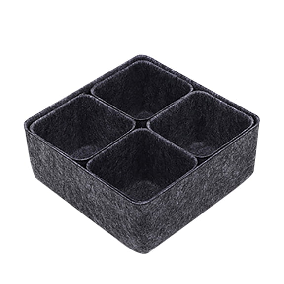 Wovilon Storage Bags One-Piece Office Desktop Debris Storage Box 5-Piece Drawer Storage Tray