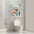 thumbnail image 1 of Wovilon Storage Rack Above The Toilet, Stainless Steel 3-layer Bathroom Storage Rack Bathroom Storage and Storage Can Accommodate Toiletries and Daily Necessities, 60.2" x 18.7" x 10.2", White, 1 of 8