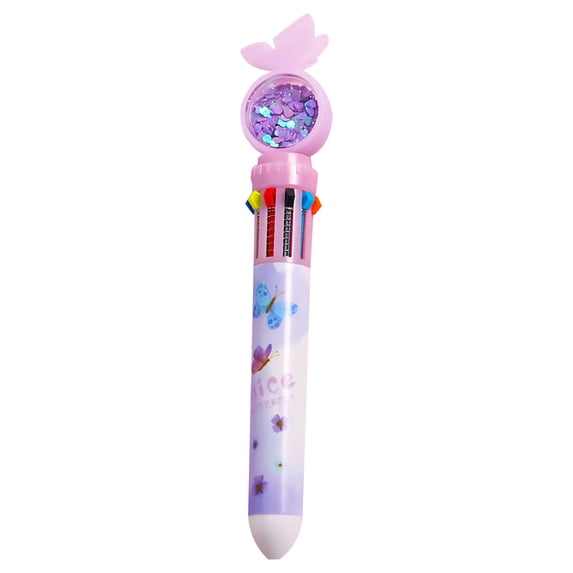 Wovilon 10-In-1 Multicolor Ballpoint Pen,6-Color Retractable Ballpoint Pens For Office Supplies Students Gift,s Party Favors