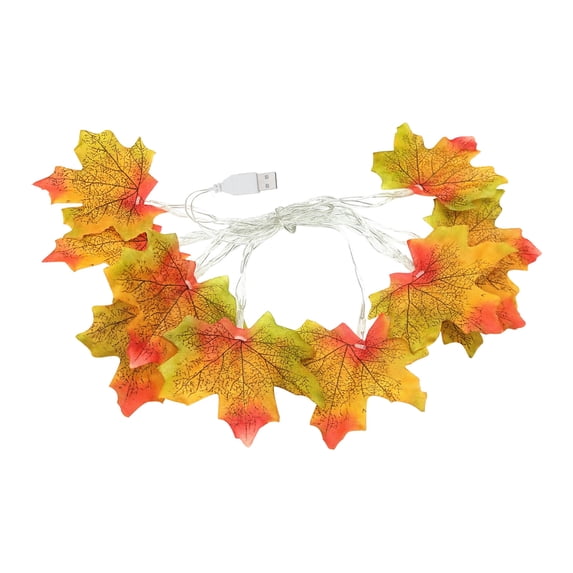 Wovilon Thanksgiving Maple Leaf Lamp String Garden Party Room Ins Decorative Lamp Usb 20 Lamp